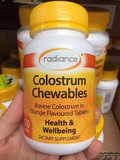 新西兰直邮 Radiance 橙味牛初乳咀嚼片120片抗感冒孕妇可用