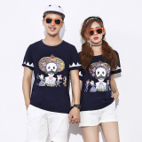 vcoupl情侣装夏装2016新款韩国卡通印花学生修身短袖t恤潮400