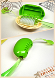 超萌豌豆牙刷！韩国进口便携牙刷套装 纳米双层软毛牙刷 旅游必备