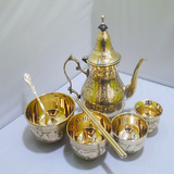 高档印度原厂铜茶壶大碗小碗调料碗群进口新款手工铜制品特价批发