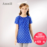 安奈儿童装女童短袖T恤中长款中大童裙衣夏季新款 EG521007