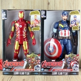 复仇者联盟2人偶 美国队长带盾牌 钢铁侠可发光发声玩具公仔模型