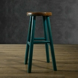 特价复古铁艺吧台椅 做旧实木吧台高凳子 高脚椅咖啡桌椅 高脚凳
