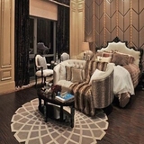 简约时尚圆形宜家地毯客厅茶几沙发地毯卧室床边手工晴纶地毯定制