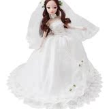 可儿娃娃中国公主新娘玩具大礼盒套装屋家婚纱 蔷薇新娘 衣服