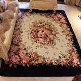 欧式田园卧室床前客厅茶几地毯 简约现代印花布艺地毯床边垫包邮
