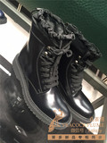 正品代购Prada/普拉达2015冬季新款男鞋皮靴 圆头系带短靴 经典款
