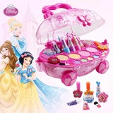迪士尼公主儿童化妆品过家家玩具女童女孩彩妆礼盒南瓜车生日礼物