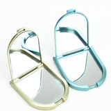 【米金兰科技】随身便携化妆镜翻盖折叠镜迷你台式金属单面小镜子