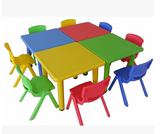 儿童桌可升降桌子塑料正方桌幼儿园桌椅学生书桌桌子单桌价