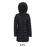 2015秋冬新款韩版修身显瘦中长款超轻薄连帽羽绒服女正品大码外套