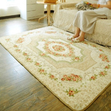 芦苇 欧式玫瑰客厅茶几地毯卧室床边毯满铺珊瑚绒面防滑地毯