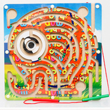 木丸子磁性运笔迷宫游戏走珠益智木制儿童益智亲子足球玩具3岁以