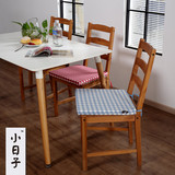 小日子椅垫 简约格子纯色餐桌椅垫办公室坐垫 柔软舒适 色织布艺