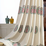 现代简约棉麻窗帘涤棉布定制窗帘成品卧室客厅书房落地窗田园风格