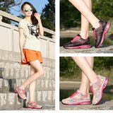 春夏季运动鞋女韩版透气厚底网面鞋气垫增高女鞋子潮流轻便跑步鞋
