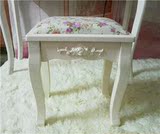 实木布艺化韩式妆梳妆凳海绵坐凳创意经济宜家凳子欧式现代简约