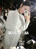 SEVEN7 JIA欧洲站GAGA SHOP秋冬新款长款纯白气质衬衫
