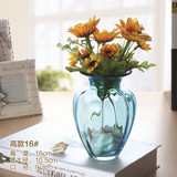 包邮创意水培植物绿萝百合花卉专用彩色玻璃小花瓶家居饰品摆件