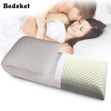 泰国进口纯天然乳胶枕头 情侣双人枕头长枕头1.5米橡胶颈椎枕长枕