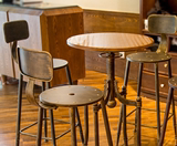 cj美式复古铁艺咖啡厅餐厅酒吧柜台客厅吧台桌桌椅前台桌