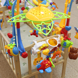 新生婴儿玩具0-1岁 飞机投影音乐床铃宝宝音乐旋转床挂床头铃风铃