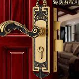 铜室内房门锁别墅门锁卧室铜锁欧式纯铜门锁 全