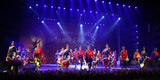 北京公司年会场地舞台搭建 喷绘背景设计安装 灯光舞台音响搭建
