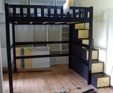 宜家高架床实木松木成人床学生儿童多功能梯柜组合床双人床可定做
