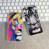 欧美潮iphone6 6plus 5 5s 彩色狮子老虎软硅胶全包手机镜面外壳