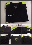 NIKE正品现货2014新赛季俱乐部模版球员版训练短袖 黑/荧光黄