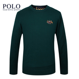 2016皇家保罗polo男装 秋季新品男士长袖T恤纯色圆领针织衫线衫男