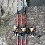 碳素小矶竿 带地插特价鱼竿套装便携超硬超轻远投抛竿2.7米矶钓杆