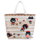 清仓 日本超级计划条纹猫咪可爱大号购物袋手提便携环保袋女