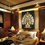 泰国 手工布艺金箔挂画 现代 东南亚家装饰品壁饰 客厅 卧室 SPA