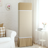 美的格力海尔现代简约格子方形立式柜机柜式布艺空调罩防尘罩