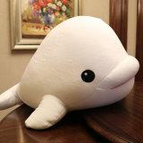 泡沫粒子可爱海豚毛绒玩具大白鲸公仔布娃娃抱枕靠垫生日礼物个性