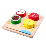 特价 儿童玩具木制水果切切乐木质蔬菜蛋糕切切看 过家家玩具