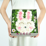 促销创意鲜花礼盒之流氓兔有间花店生肖花盒配送上海康乃馨情人节