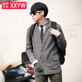 春季新款韩国代购男装东大门韩版青年西装式修身针织开衫男生外套