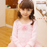 韩国进口儿童芭蕾舞蹈服衣 少儿跳舞练功服装 冬长袖披肩外套毛衣