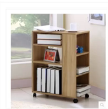 简易书架小书柜组合可移动柜带轮办公打印机置物架储物柜收纳柜子