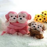情侣小猴子公仔抱抱猴长臂猩猩毛绒玩具猴年生日礼物品窗帘绑带夹