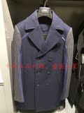 GXG男装 2015冬季商场同款 男士外套藏青色长款大衣#54226346