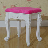韩式田园白色雕花梳妆凳子简约现代时尚化妆桌/台凳子坐凳穿鞋凳