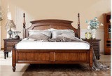 美式床实木床美式乡村家具1.5/1.8米双人床正宗胡桃色新古典婚床