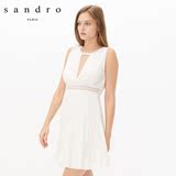 sandro2016春夏新款女装Rush无袖V领波西米亚连衣裙R4590E