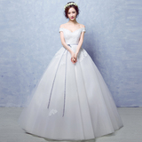婚纱礼服2016新款韩式新娘修身一字肩齐地胖MM孕妇高腰大码显瘦