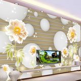 热卖大型壁画3D立体欧式客厅沙发电视背景墙壁纸4D影视墙布简约现