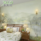 大型墙纸壁画 客厅卧室 电视沙发床头背景墙 风景油画壁纸壁画